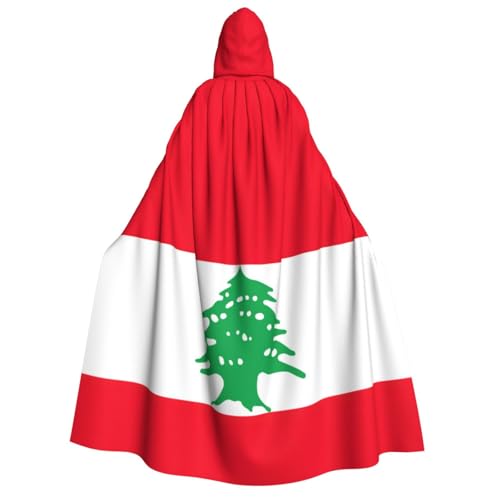 YANYU Flagge des Libanon, Aufdruck, Feiertagsdekoration, Kapuzenumhang, Karneval, Partys, Hexe, Vampir-Kostüme, Cosplay YANYU Flagge des Libanon, Aufdruck, Feiertagsdekoration, Kapuzenumhang, Karneval, Partys, Hexe, Vampir-Kostüme, Cosplay von YANYU