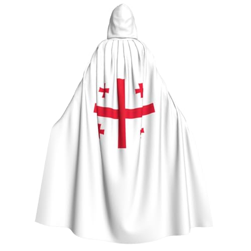 YANYU Flagge von Georgia, Aufdruck, Feiertagsdekoration, Kapuzenumhang, Karneval, Partys, Hexe, Vampir-Kostüme, Cosplay YANYU Flagge von Georgia, Aufdruck, Feiertagsdekoration, Kapuzenumhang, Karneval, Partys, Hexe, Vampir-Kostüme, Cosplay von YANYU