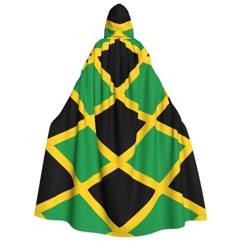 YANYU Flagge von Jamaika, Druck, Feiertagsdekoration, Kapuzenumhang, Karneval, Partys, Hexe, Vampir-Kostüme, Cosplay YANYU Flagge von Jamaika, Druck, Feiertagsdekoration, Kapuzenumhang, Karneval, Partys, Hexe, Vampir-Kostüme, Cosplay von YANYU