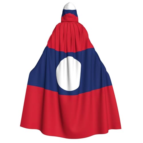 YANYU Flagge von Laos, bedruckt, Feiertagsdekorationen, Kapuzenumhang, Karneval, Partys, Hexe, Vampir-Kostüme, Cosplay YANYU Flagge von Laos, bedruckt, Feiertagsdekorationen, Kapuzenumhang, Karneval, Partys, Hexe, Vampir-Kostüme, Cosplay von YANYU