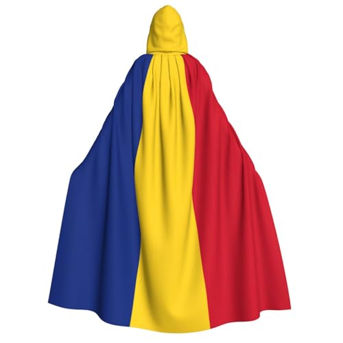 YANYU Flagge von Rumänien, Druck, Feiertagsdekorationen, Kapuzenumhang, Karneval, Partys, Hexe, Vampir-Kostüme, Cosplay YANYU Flagge von Rumänien, Druck, Feiertagsdekorationen, Kapuzenumhang, Karneval, Partys, Hexe, Vampir-Kostüme, Cosplay von YANYU