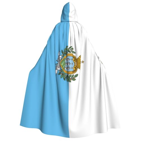 YANYU Flagge von San Marino Druck, Feiertagsdekoration, Kapuzenumhang, Karneval, Partys, Hexe, Vampir-Kostüme, Cosplay YANYU Flagge von San Marino Druck, Feiertagsdekoration, Kapuzenumhang, Karneval, Partys, Hexe, Vampir-Kostüme, Cosplay von YANYU
