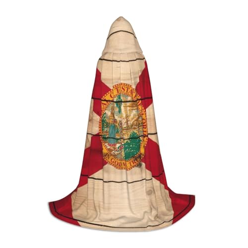 YANYU Florida-Flagge, Holzmaserung, Unisex, Kapuzenumhang, verschiedene Größen, für Halloween, Cosplay, Motto-Partys, Karneval von YANYU