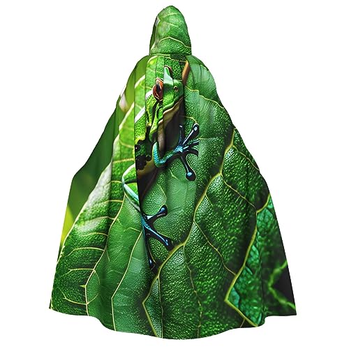 YANYU Frosch Blätter Druck Urlaub Dekorationen Kapuzenumhang Karneval Partys Hexe Vampir Kostüme Cosplay YANYU Frosch Blätter Druck Urlaub Dekorationen Kapuzenumhang Karneval Partys Hexe Vampir Kostüme Cosplay von YANYU