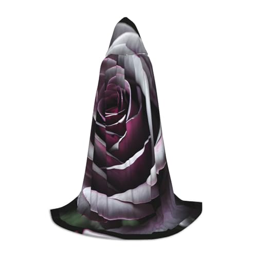 YANYU Gothic Rose Blumendruck Karneval Essential Kapuzenumhang Erwachsene Uni Gothic Kostüm für Rollenspiele Cosplay von YANYU