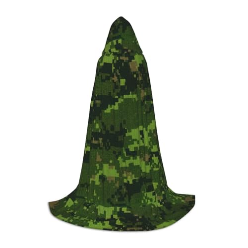 YANYU Grüner Armee-Digital-Camouflage-Druck, Karneval, unverzichtbarer Kapuzenumhang für Erwachsene, Uni, Gothic-Kostüm für Rollenspiele und Cosplay YANYU Grüner Armee-Digital-Camouflage-Druck, Karneval, unverzichtbarer Kapuzenumhang für Erwachsene, Uni, Gothic-Kostüm für Rollenspiele und Cosplay von YANYU