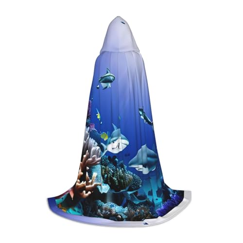YANYU Hai schwimmen unter dem Meer Druck Karneval Essential Kapuzenumhang Erwachsene Uni Gothic Kostüm für Rollenspiele Cosplay YANYU Hai schwimmen unter dem Meer Druck Karneval Essential Kapuzenumhang Erwachsene Uni Gothic Kostüm für Rollenspiele Cosplay von YANYU