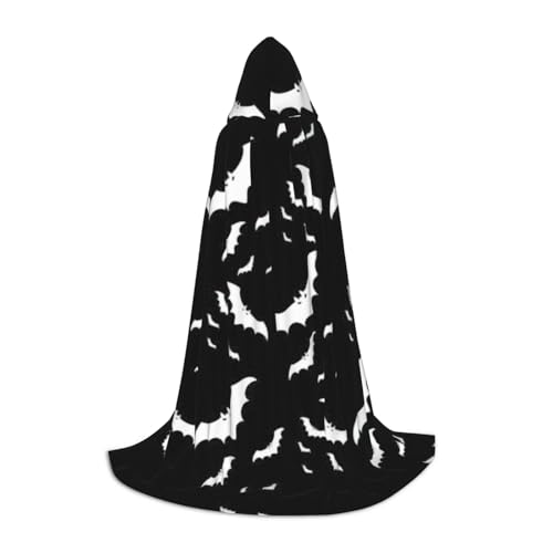 YANYU Halloween Fliegende Fledermäuse Druck Karneval Essential Kapuzenumhang Erwachsene Uni Gothic Kostüm für Rollenspiele Cosplay von YANYU