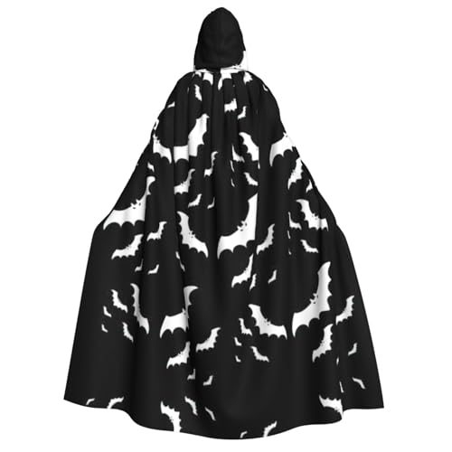 YANYU Halloween fliegende Fledermäuse Druck Urlaub Dekorationen Kapuzenumhang Karneval Partys Hexe Vampir Kostüme Cosplay von YANYU