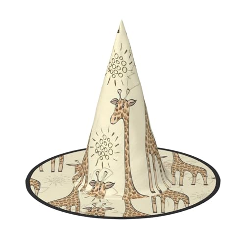 YANYU Handgezeichneter Giraffen-Druck, vielseitiger Halloween-Hut für Erwachsene, Hexenhut, Kostüm, leicht, Cosplay, Halloween-Dekoration YANYU Handgezeichneter Giraffen-Druck, vielseitiger Halloween-Hut für Erwachsene, Hexenhut, Kostüm, leicht, Cosplay, Halloween-Dekoration von YANYU