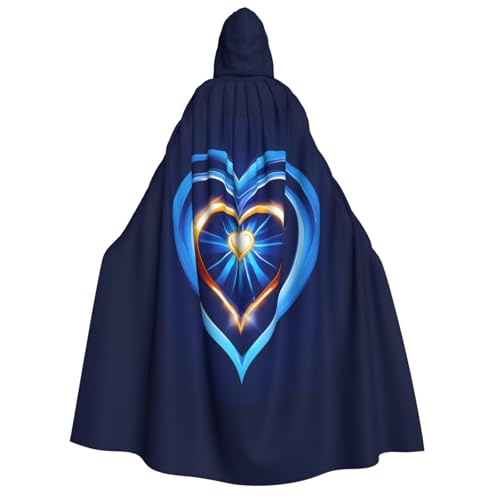 YANYU Himmelblauer Herzaufdruck, Feiertagsdekorationen, Kapuzenumhang, Karneval, Partys, Hexe, Vampir-Kostüme, Cosplay YANYU Himmelblauer Herzaufdruck, Feiertagsdekorationen, Kapuzenumhang, Karneval, Partys, Hexe, Vampir-Kostüme, Cosplay von YANYU
