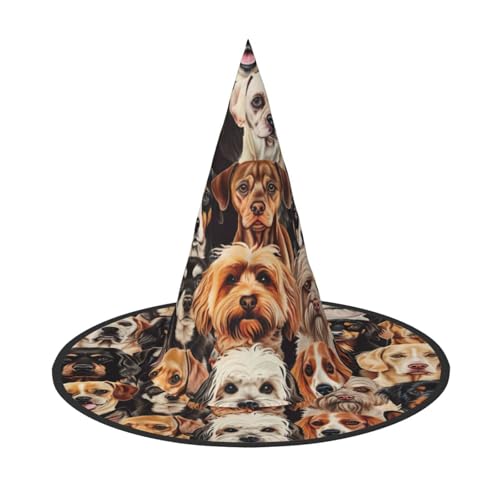 YANYU Hundemuster-Druck, Karnevalshut, faltbarer Hut für Damen, Kostümpartys, Maskerade und Themen-Events YANYU Hundemuster-Druck, Karnevalshut, faltbarer Hut für Damen, Kostümpartys, Maskerade und Themen-Events von YANYU