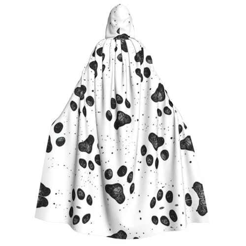 YANYU Hundepfoten-Druck, Urlaubsdekoration, Kapuzenumhang, Karneval, Partys, Hexe, Vampir-Kostüme, Cosplay YANYU Hundepfoten-Druck, Urlaubsdekoration, Kapuzenumhang, Karneval, Partys, Hexe, Vampir-Kostüme, Cosplay von YANYU
