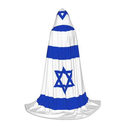 YANYU Israelischer Flaggen-Druck, Karneval, unverzichtbarer Kapuzenumhang für Erwachsene, Uni, Gothic-Kostüm für Rollenspiele und Cosplay YANYU Israelischer Flaggen-Druck, Karneval, unverzichtbarer Kapuzenumhang für Erwachsene, Uni, Gothic-Kostüm für Rollenspiele und Cosplay von YANYU