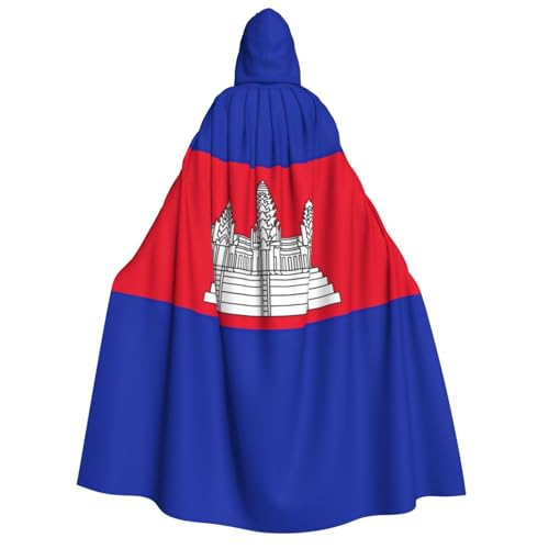 YANYU Kambodscha-Flaggen-Druck, Urlaubsdekoration, Kapuzenumhang, Karneval, Partys, Hexe, Vampir-Kostüme, Cosplay YANYU Kambodscha-Flaggen-Druck, Urlaubsdekoration, Kapuzenumhang, Karneval, Partys, Hexe, Vampir-Kostüme, Cosplay von YANYU