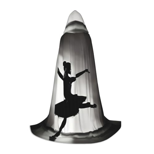 YANYU Kapuzenumhang mit Ballerina-Tanzaufdruck, für Erwachsene, Uni, Gothic-Kostüm für Rollenspiele und Cosplay von YANYU