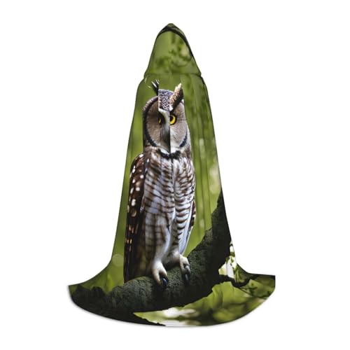 YANYU Kapuzenumhang mit Eulen-Motiv, für Erwachsene, Uni, Gothic-Kostüm für Rollenspiele und Cosplay von YANYU