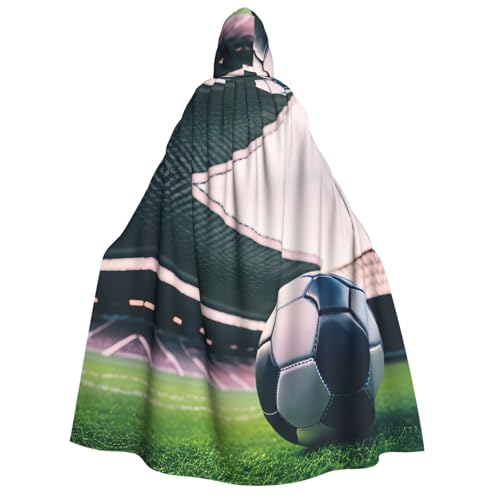YANYU Kapuzenumhang mit Fußball-Aufdruck, Zauberer, Robe, Kapuze, Hexenkleid, Cosplay, Umhang, Mittelalter-Halloween-Kostüme YANYU Kapuzenumhang mit Fußball-Aufdruck, Zauberer, Robe, Kapuze, Hexenkleid, Cosplay, Umhang, Mittelalter-Halloween-Kostüme von YANYU