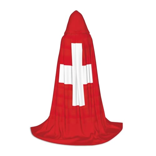 YANYU Kapuzenumhang mit Schweizer Flagge, Uni, Gothic-Kostüm für Rollenspiele und Cosplay YANYU Kapuzenumhang mit Schweizer Flagge, Uni, Gothic-Kostüm für Rollenspiele und Cosplay von YANYU