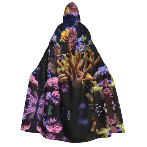 YANYU Korallenriff-Druck, Urlaubsdekorationen, Kapuzenumhang, Karneval, Partys, Hexe, Vampir-Kostüme, Cosplay YANYU Korallenriff-Druck, Urlaubsdekorationen, Kapuzenumhang, Karneval, Partys, Hexe, Vampir-Kostüme, Cosplay von YANYU