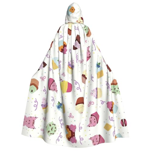 YANYU Leckere Cupcakes Druck Urlaub Dekorationen Kapuzenumhang Karneval Partys Hexe Vampir Kostüme Cosplay YANYU Leckere Cupcakes Druck Urlaub Dekorationen Kapuzenumhang Karneval Partys Hexe Vampir Kostüme Cosplay von YANYU