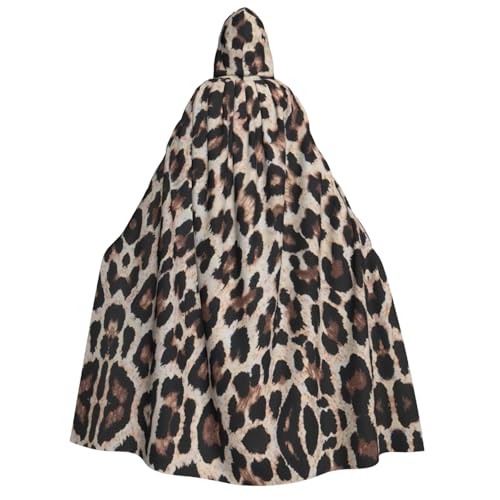 YANYU Leopardenmuster Druck Druck Urlaub Dekorationen Kapuzenumhang Karneval Partys Hexe Vampir Kostüme Cosplay von YANYU