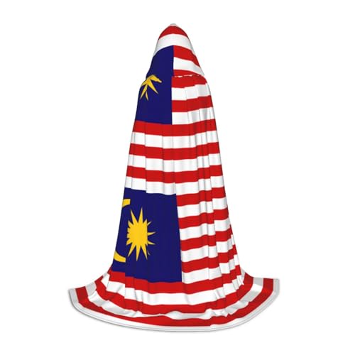YANYU Malaysia-Flaggen-Druck, Karneval, unverzichtbarer Kapuzenumhang für Erwachsene, Uni, Gothic-Kostüm für Rollenspiele und Cosplay YANYU Malaysia-Flaggen-Druck, Karneval, unverzichtbarer Kapuzenumhang für Erwachsene, Uni, Gothic-Kostüm für Rollenspiele und Cosplay von YANYU