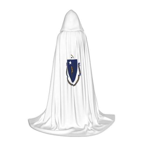 YANYU Massachusetts Staatsflaggen-Druck, Karneval, unverzichtbarer Kapuzenumhang für Erwachsene, Uni, Gothic-Kostüm für Rollenspiele und Cosplay YANYU Massachusetts Staatsflaggen-Druck, Karneval, unverzichtbarer Kapuzenumhang für Erwachsene, Uni, Gothic-Kostüm für Rollenspiele und Cosplay von YANYU