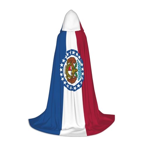 YANYU Missouri State Flag Print Karneval Essential Kapuzenumhang Erwachsene Uni Gothic Kostüm für Rollenspiele Cosplay YANYU Missouri State Flag Print Karneval Essential Kapuzenumhang Erwachsene Uni Gothic Kostüm für Rollenspiele Cosplay von YANYU