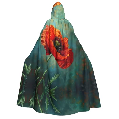 YANYU Mohnblumen-Druck, Urlaubsdekoration, Kapuzenumhang, Karneval, Partys, Hexe, Vampir-Kostüme, Cosplay YANYU Mohnblumen-Druck, Urlaubsdekoration, Kapuzenumhang, Karneval, Partys, Hexe, Vampir-Kostüme, Cosplay von YANYU