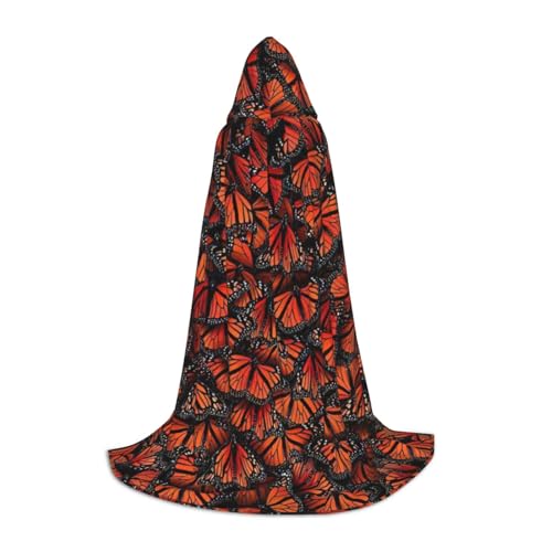 YANYU Monarch Butterflies Print Karneval Essential Kapuzenumhang Erwachsene Uni Gothic Kostüm für Rollenspiele Cosplay von YANYU