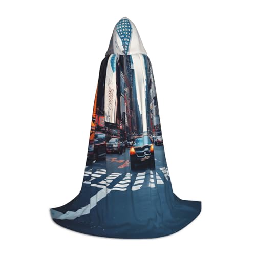 YANYU New York City Print Unisex Kapuzenumhang verschiedene Größen für Halloween Cosplay Mottopartys Karneval von YANYU