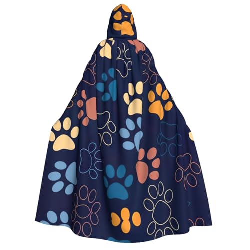 YANYU Niedlicher Hundepfotenabdruck, Feiertagsdekoration, Kapuzenumhang, Karneval, Partys, Hexe, Vampir-Kostüme, Cosplay YANYU Niedlicher Hundepfotenabdruck, Feiertagsdekoration, Kapuzenumhang, Karneval, Partys, Hexe, Vampir-Kostüme, Cosplay von YANYU