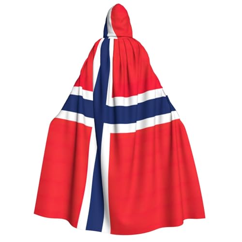 YANYU Norwegischer Flaggen-Druck, Urlaubsdekoration, Kapuzenumhang, Karneval, Partys, Hexe, Vampir-Kostüme, Cosplay YANYU Norwegischer Flaggen-Druck, Urlaubsdekoration, Kapuzenumhang, Karneval, Partys, Hexe, Vampir-Kostüme, Cosplay von YANYU
