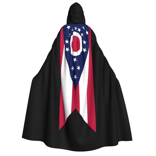 YANYU Ohio Staatsflaggen-Druck, Urlaubsdekoration, Kapuzenumhang, Karneval, Partys, Hexe, Vampir-Kostüme, Cosplay YANYU Ohio Staatsflaggen-Druck, Urlaubsdekoration, Kapuzenumhang, Karneval, Partys, Hexe, Vampir-Kostüme, Cosplay von YANYU