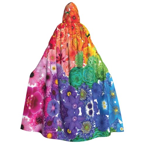 YANYU Regenbogen-Blumen-Druck, Urlaubsdekoration, Kapuzenumhang, Karneval, Partys, Hexe, Vampir-Kostüme, Cosplay YANYU Regenbogen-Blumen-Druck, Urlaubsdekoration, Kapuzenumhang, Karneval, Partys, Hexe, Vampir-Kostüme, Cosplay von YANYU