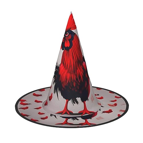 YANYU Roter Huhn-Druck, Karnevalshut, faltbarer Hut für Damen, Kostümpartys, Maskerade und Themenveranstaltungen YANYU Roter Huhn-Druck, Karnevalshut, faltbarer Hut für Damen, Kostümpartys, Maskerade und Themenveranstaltungen von YANYU
