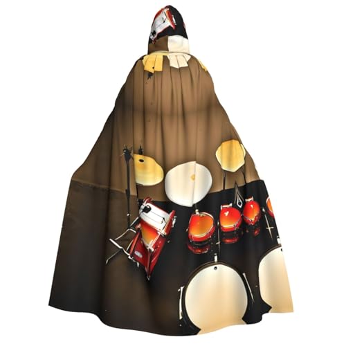 YANYU Schlagzeug-Set, Standarddruck, Feiertagsdekorationen, Kapuzenumhang, Karneval, Partys, Hexe, Vampir-Kostüme, Cosplay YANYU Schlagzeug-Set, Standarddruck, Feiertagsdekorationen, Kapuzenumhang, Karneval, Partys, Hexe, Vampir-Kostüme, Cosplay von YANYU