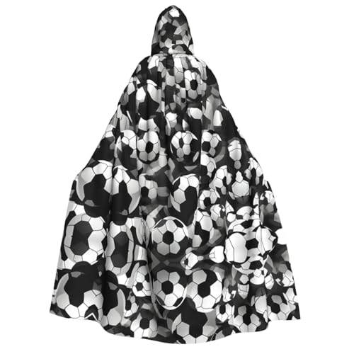YANYU Schwarz-Weiß-Fußball-Muster, Urlaub, Dekorationen, Kapuzenumhang, Karneval, Partys, Hexe, Vampir-Kostüme, Cosplay YANYU Schwarz-Weiß-Fußball-Muster, Urlaub, Dekorationen, Kapuzenumhang, Karneval, Partys, Hexe, Vampir-Kostüme, Cosplay von YANYU
