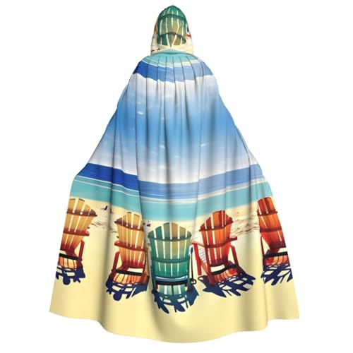 YANYU Strand-Szene mit Stühlen-Druck, Urlaubsdekoration, Kapuzenumhang, Karneval, Partys, Hexe, Vampir-Kostüme, Cosplay YANYU Strand-Szene mit Stühlen-Druck, Urlaubsdekoration, Kapuzenumhang, Karneval, Partys, Hexe, Vampir-Kostüme, Cosplay von YANYU
