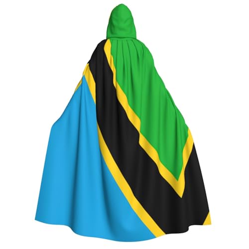 YANYU Tansania-Flaggen-Druck, Urlaubsdekoration, Kapuzenumhang, Karneval, Partys, Hexe, Vampir-Kostüme, Cosplay YANYU Tansania-Flaggen-Druck, Urlaubsdekoration, Kapuzenumhang, Karneval, Partys, Hexe, Vampir-Kostüme, Cosplay von YANYU
