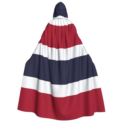 YANYU Thailand-Flaggen-Druck, Urlaubsdekoration, Kapuzenumhang, Karneval, Partys, Hexe, Vampir-Kostüme, Cosplay YANYU Thailand-Flaggen-Druck, Urlaubsdekoration, Kapuzenumhang, Karneval, Partys, Hexe, Vampir-Kostüme, Cosplay von YANYU