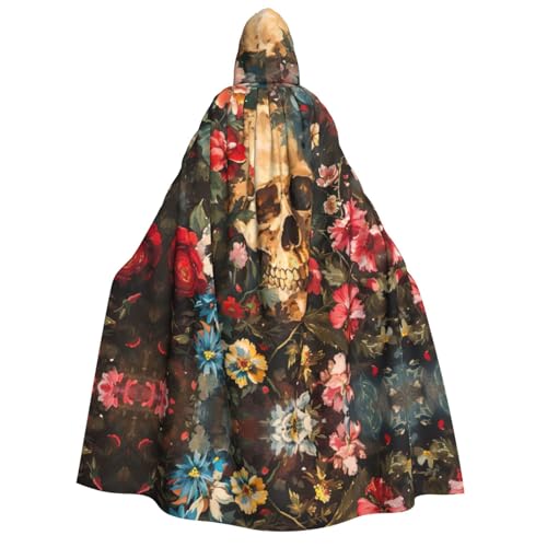 YANYU Totenkopf-Druck, Urlaubsdekoration, Kapuzenumhang, Karneval, Partys, Hexe, Vampir-Kostüme, Cosplay YANYU Totenkopf-Druck, Urlaubsdekoration, Kapuzenumhang, Karneval, Partys, Hexe, Vampir-Kostüme, Cosplay von YANYU