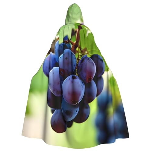 YANYU Umhang mit Kapuze und Traubendruck, Unisex, Erwachsene, Halloween, Ganzkörperumhang, lebendig, für Cosplay YANYU Umhang mit Kapuze und Traubendruck, Unisex, Erwachsene, Halloween, Ganzkörperumhang, lebendig, für Cosplay von YANYU