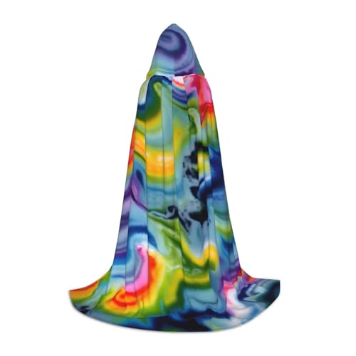 YANYU Unisex Kapuzenumhang mit Batikdruck, verschiedene Größen für Halloween, Cosplay, Motto-Partys, Karneval YANYU Unisex Kapuzenumhang mit Batikdruck, verschiedene Größen für Halloween, Cosplay, Motto-Partys, Karneval von YANYU