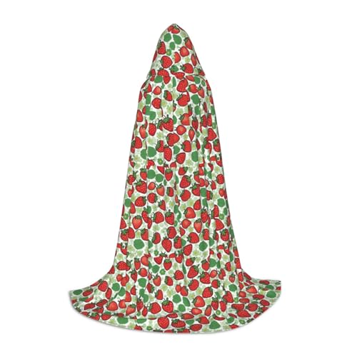 YANYU Unisex Kapuzenumhang mit Erdbeermuster, verschiedene Größen, für Halloween, Cosplay, Motto-Partys, Karneval YANYU Unisex Kapuzenumhang mit Erdbeermuster, verschiedene Größen, für Halloween, Cosplay, Motto-Partys, Karneval von YANYU