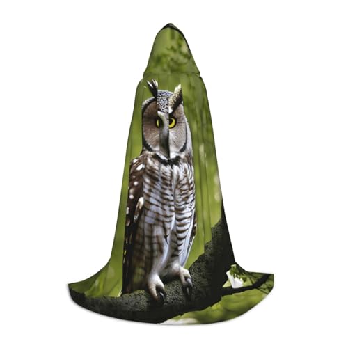YANYU Unisex Kapuzenumhang mit Eulen-Motiv, verschiedene Größen, für Halloween, Cosplay, Motto-Partys, Karneval von YANYU