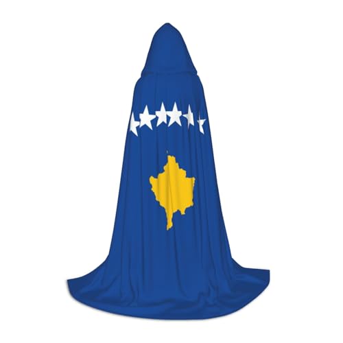 YANYU Unisex Kapuzenumhang mit Flagge des Kosovo, verschiedene Größen, für Halloween, Cosplay, Motto-Partys, Karneval von YANYU
