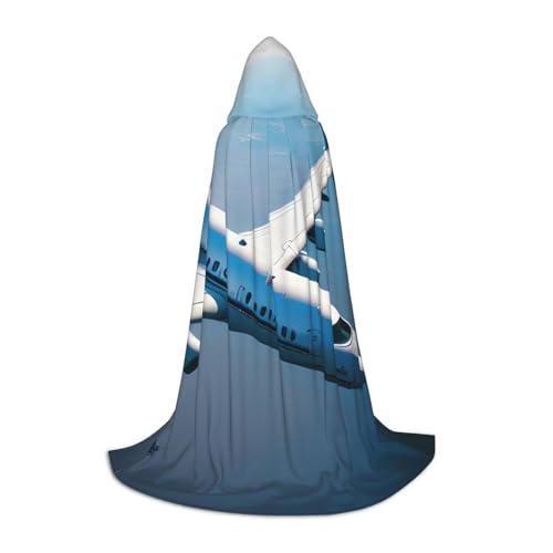 YANYU Unisex Kapuzenumhang mit Flugzeugdruck, verschiedene Größen, für Halloween, Cosplay, Motto-Partys, Karneval YANYU Unisex Kapuzenumhang mit Flugzeugdruck, verschiedene Größen, für Halloween, Cosplay, Motto-Partys, Karneval von YANYU