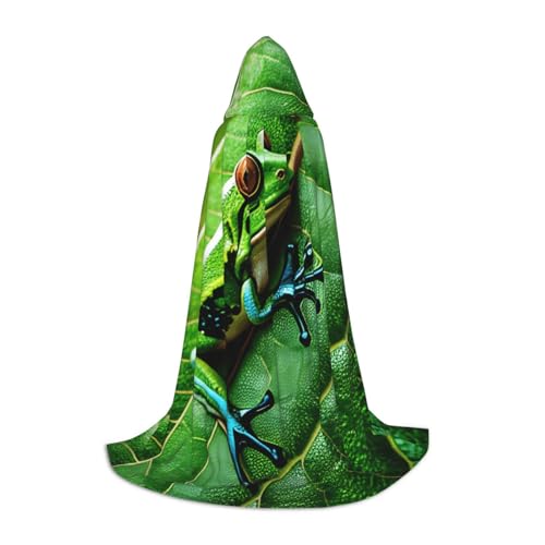 YANYU Unisex Kapuzenumhang mit Froschblättern, verschiedene Größen, für Halloween, Cosplay, Motto-Partys, Karneval YANYU Unisex Kapuzenumhang mit Froschblättern, verschiedene Größen, für Halloween, Cosplay, Motto-Partys, Karneval von YANYU